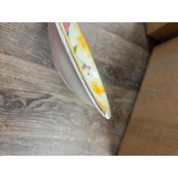 Vintage Enesco Japan Miniature Pitcher With Under Plate Painted Rose Gold Trim - Picture 9 of 10